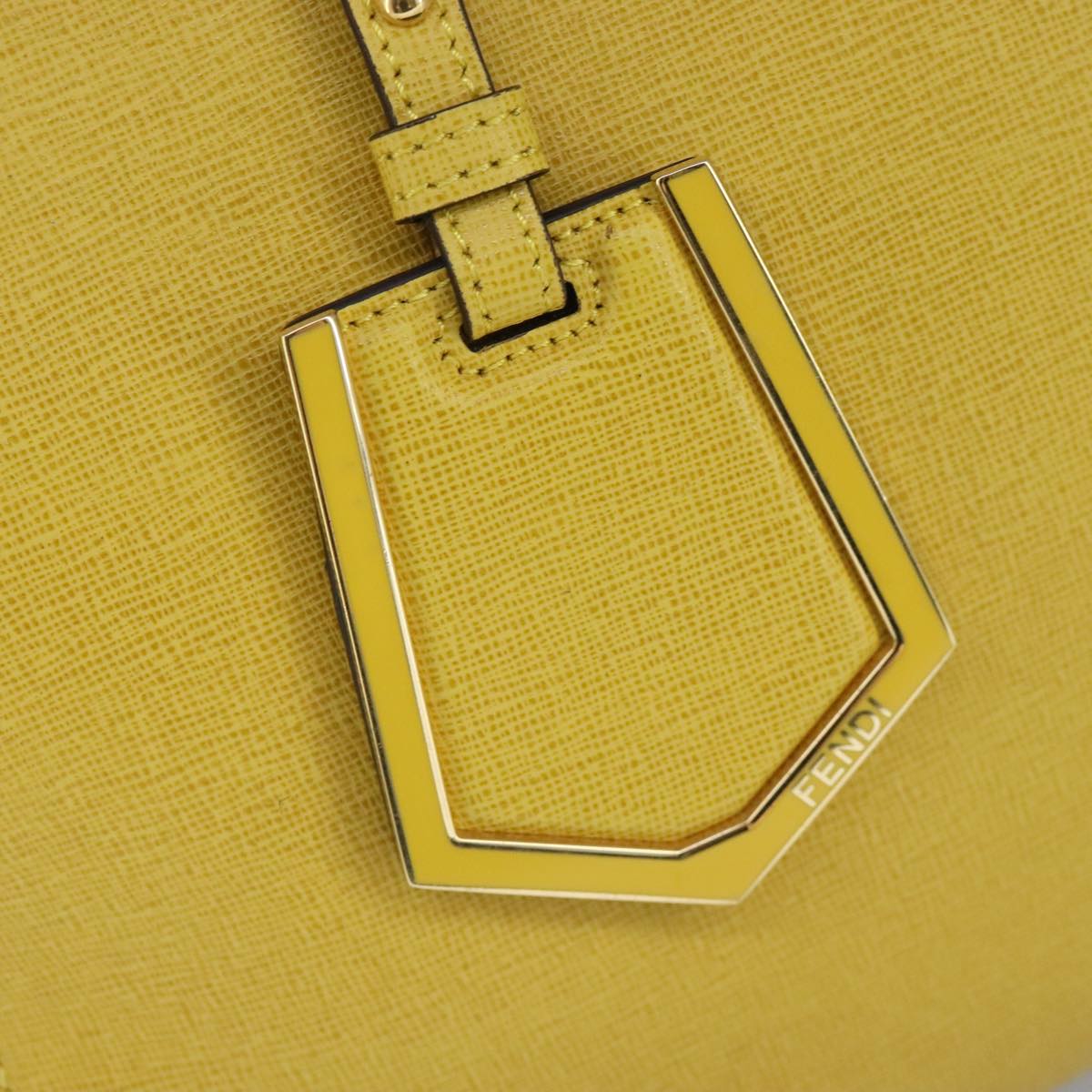 FENDI To joule Hand Bag Leather 2way Yellow Gold 100188