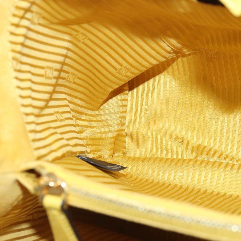 FENDI To joule Hand Bag Leather 2way Yellow Gold 100188