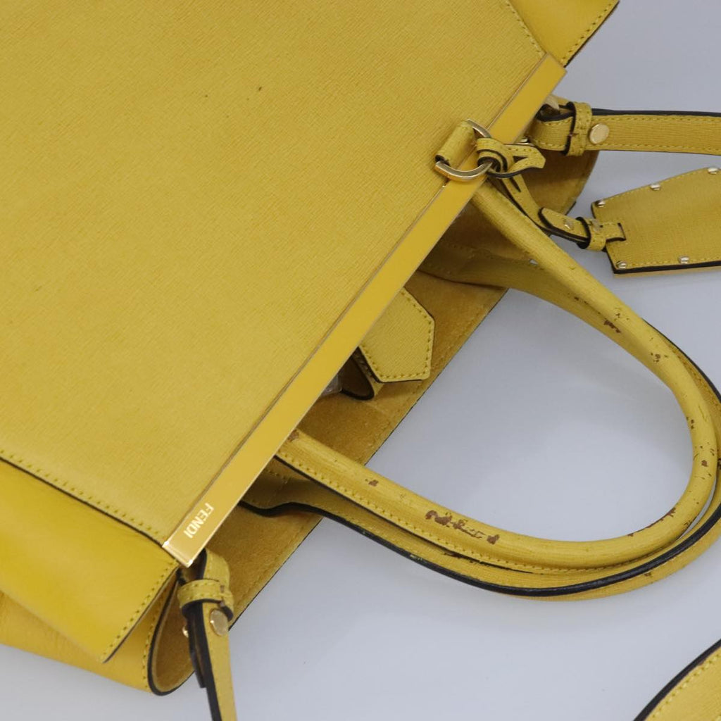 FENDI To joule Hand Bag Leather 2way Yellow Gold 100188