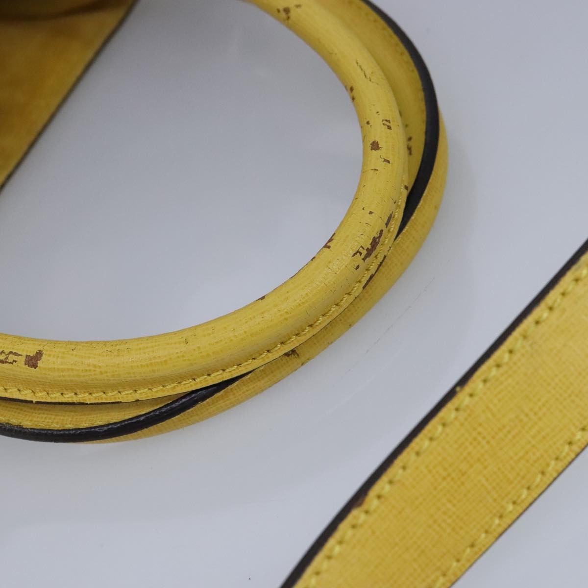 FENDI To joule Hand Bag Leather 2way Yellow Gold 100188