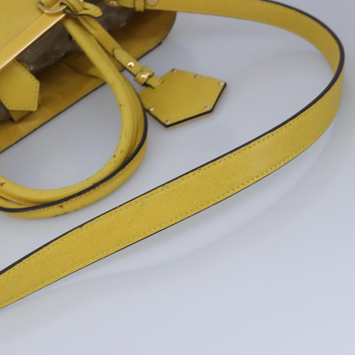 FENDI To joule Hand Bag Leather 2way Yellow Gold 100188