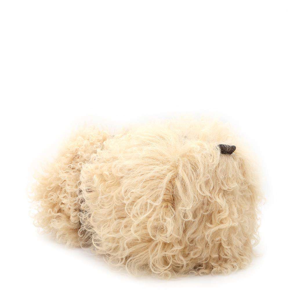 GUCCI Fur cosmetic case with Web stripes Beige759689 Fur