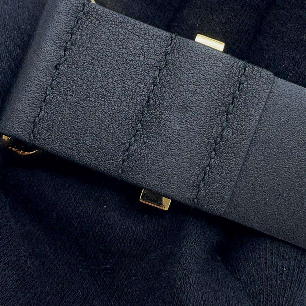 CHANEL CC Logo Belt Size 75 Black Leather
