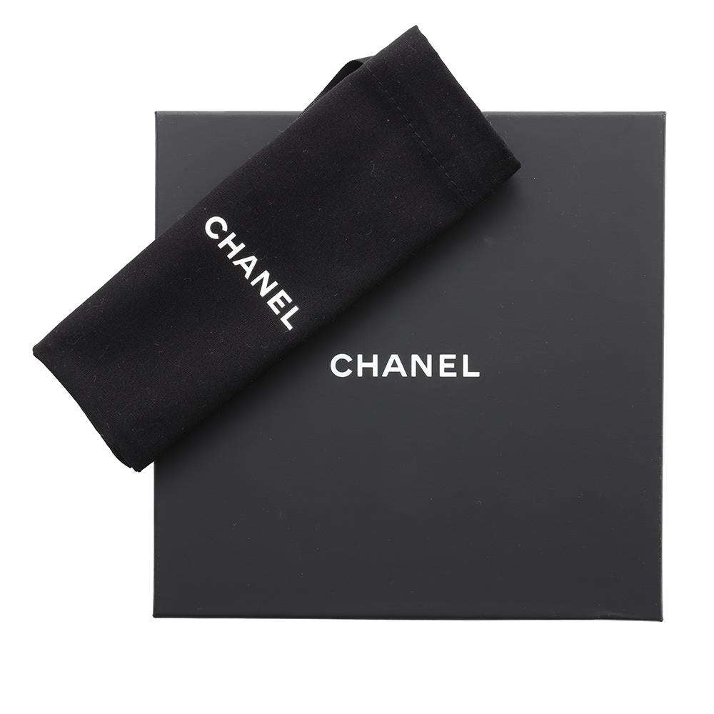 CHANEL CC Logo Belt Size 75 Black Leather
