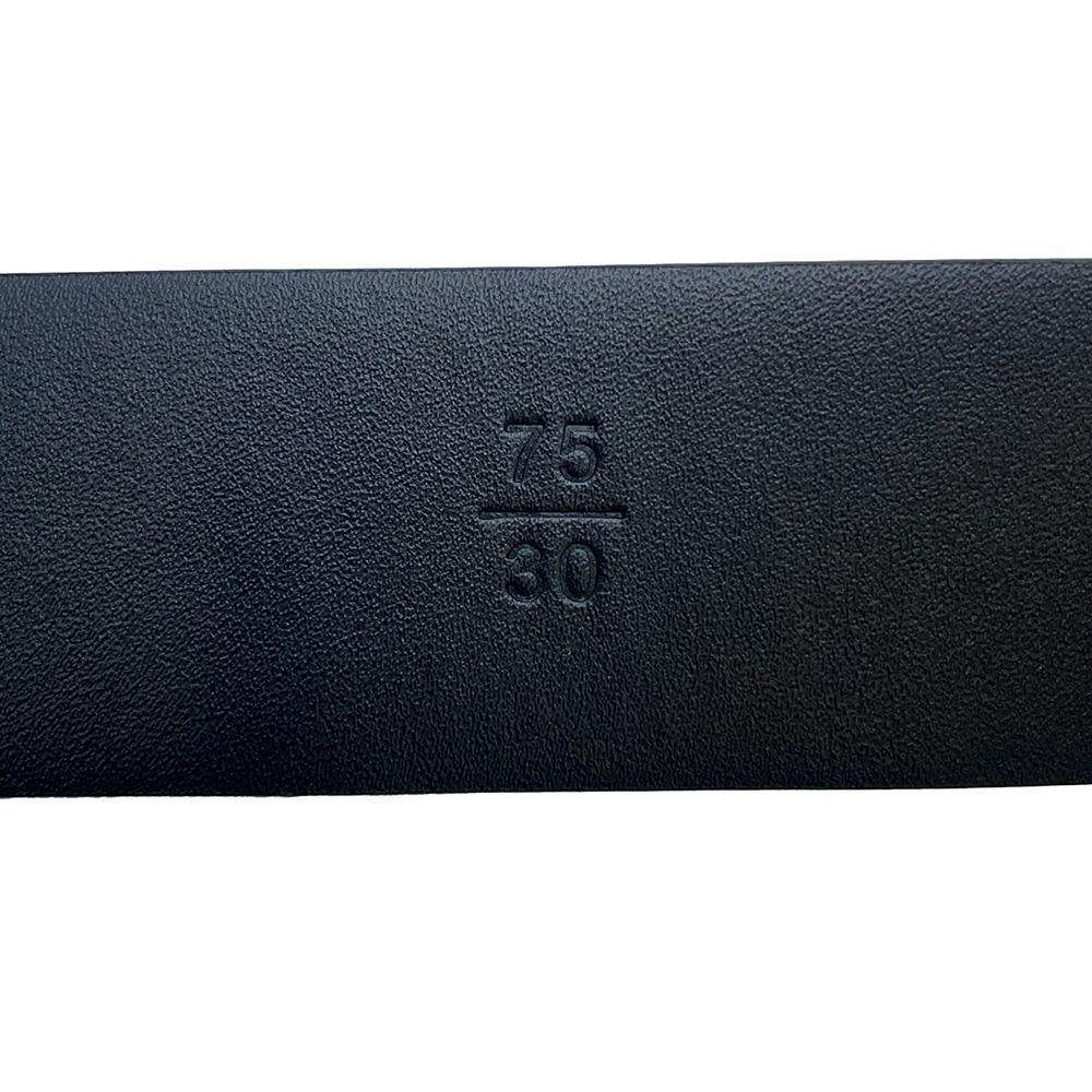 CHANEL CC Logo Belt Size 75 Black Leather