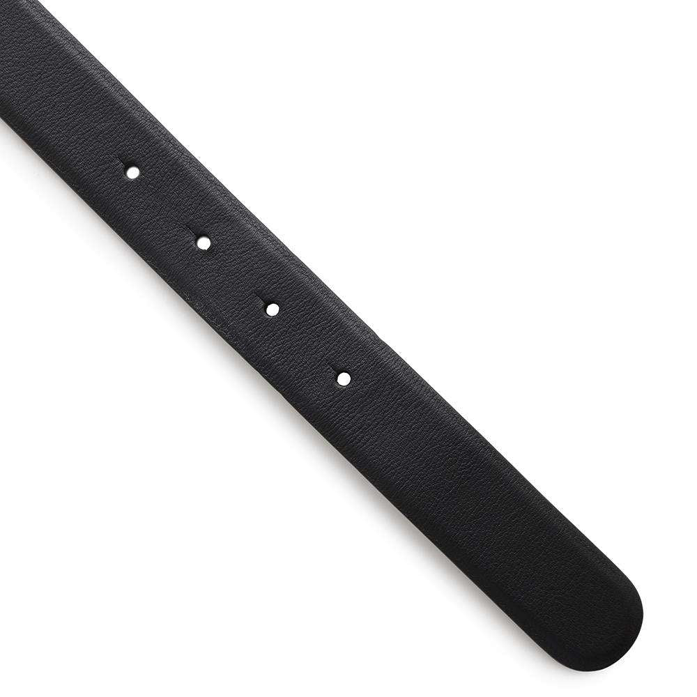 CHANEL CC Logo Belt Size 70 Black/White Leather