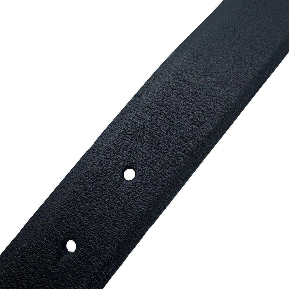 CHANEL CC Logo Belt Size 70 Black/White Leather