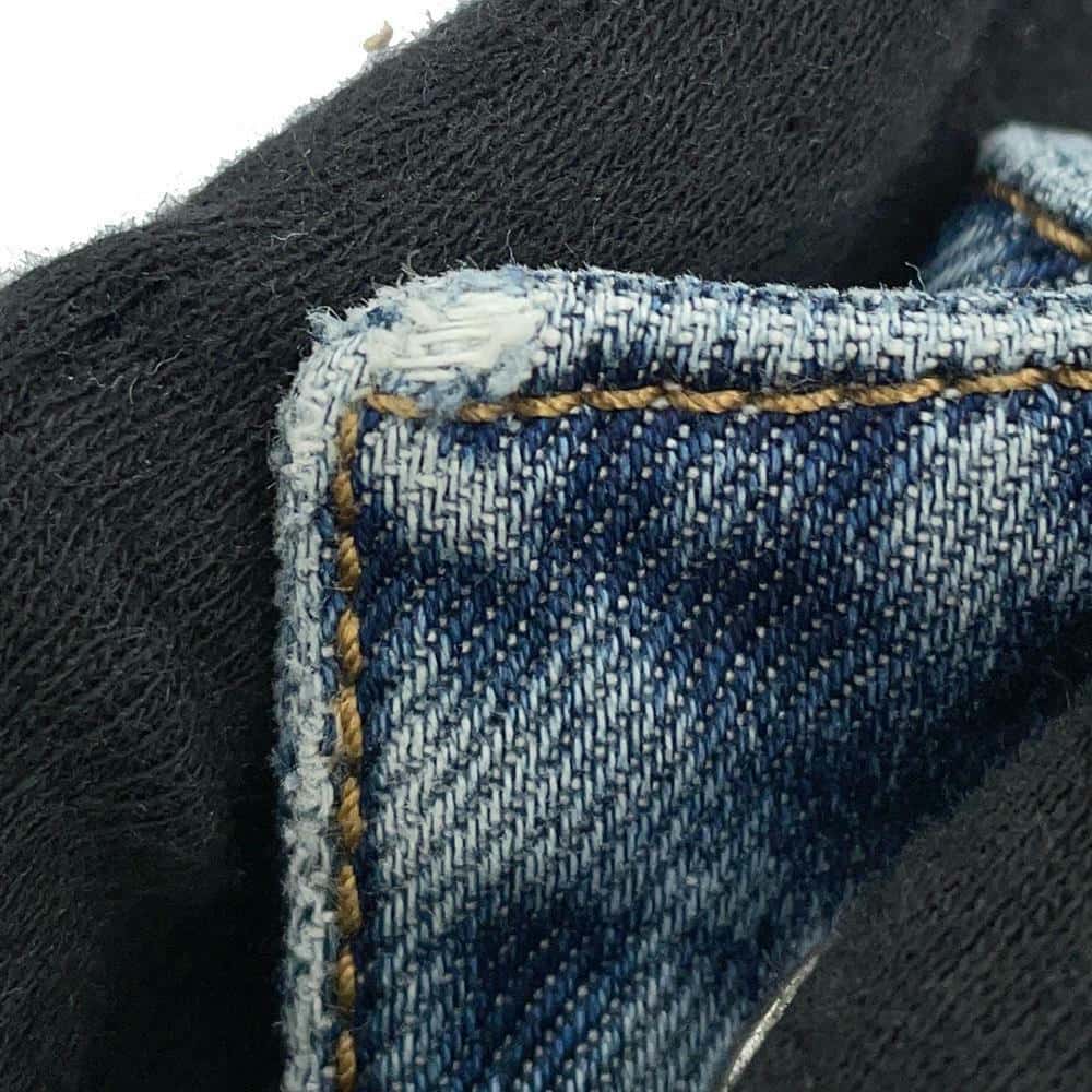 CHANEL Washed Denim Jacket Size 34 BlueP76746 Cotton100%