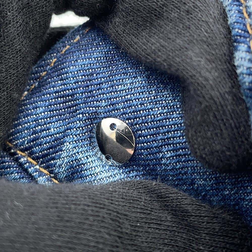 CHANEL Washed Denim Jacket Size 34 BlueP76746 Cotton100%