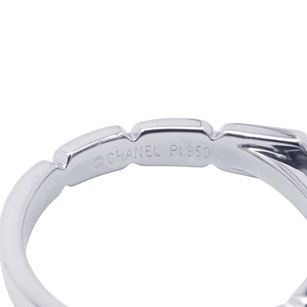 CHANEL Premiere Promes Ring Size 50/#10 Pt950