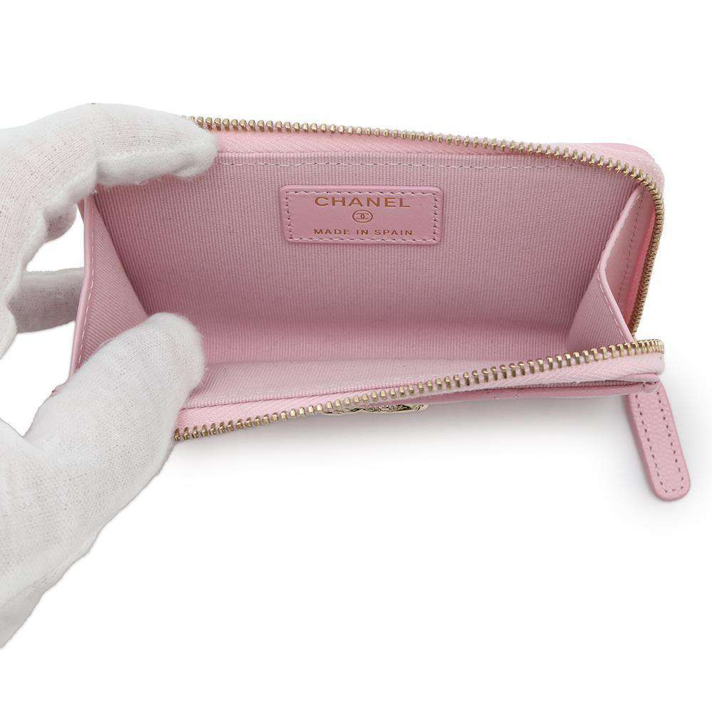 CHANEL Matelasse fragment case Light PinkAP3982 Caviar Leather
