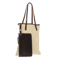 FENDI Zucca Canvas Hand Bag Beige 100235