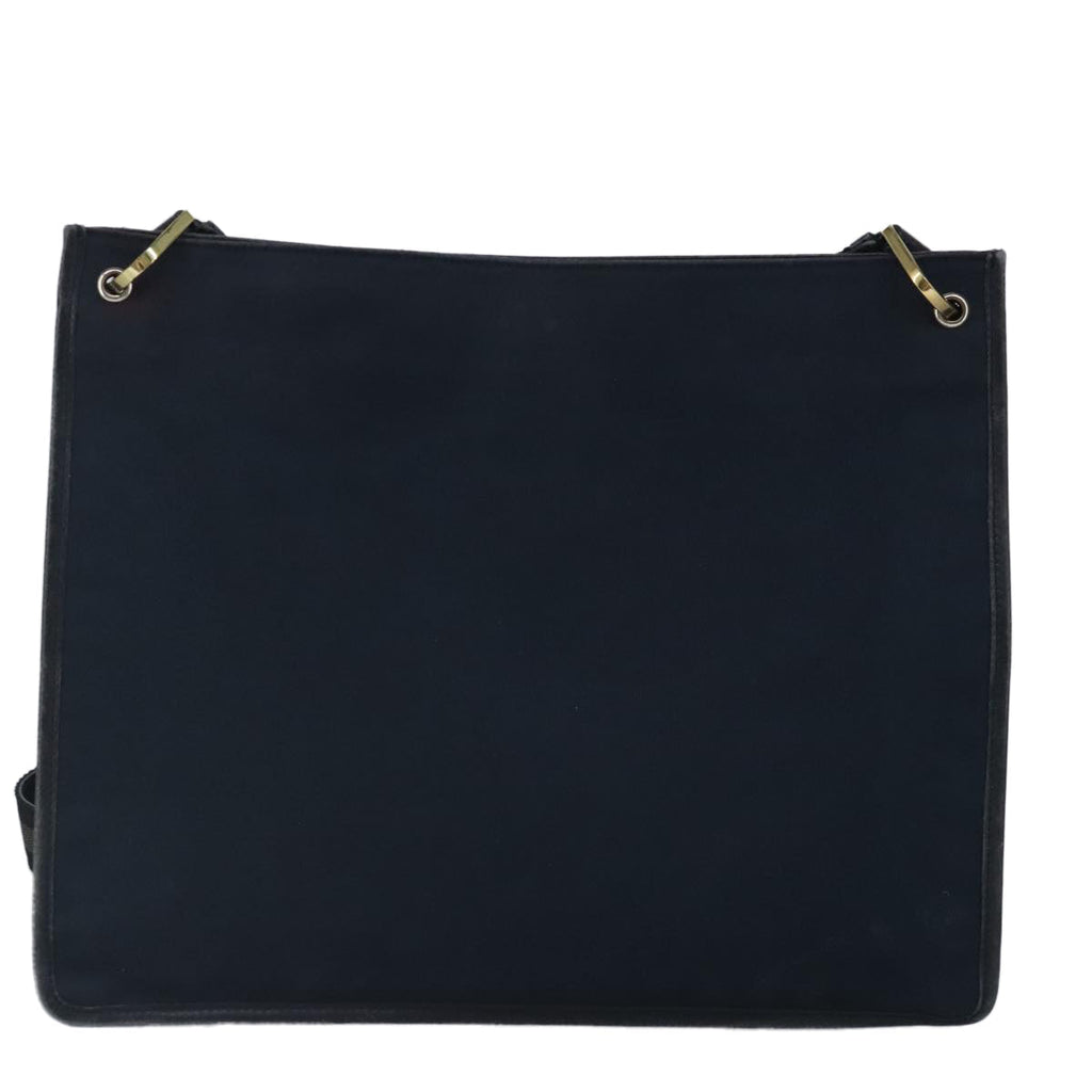 GUCCI Sherry Line Shoulder Bag Canvas Black Gold Brown 90656 100264