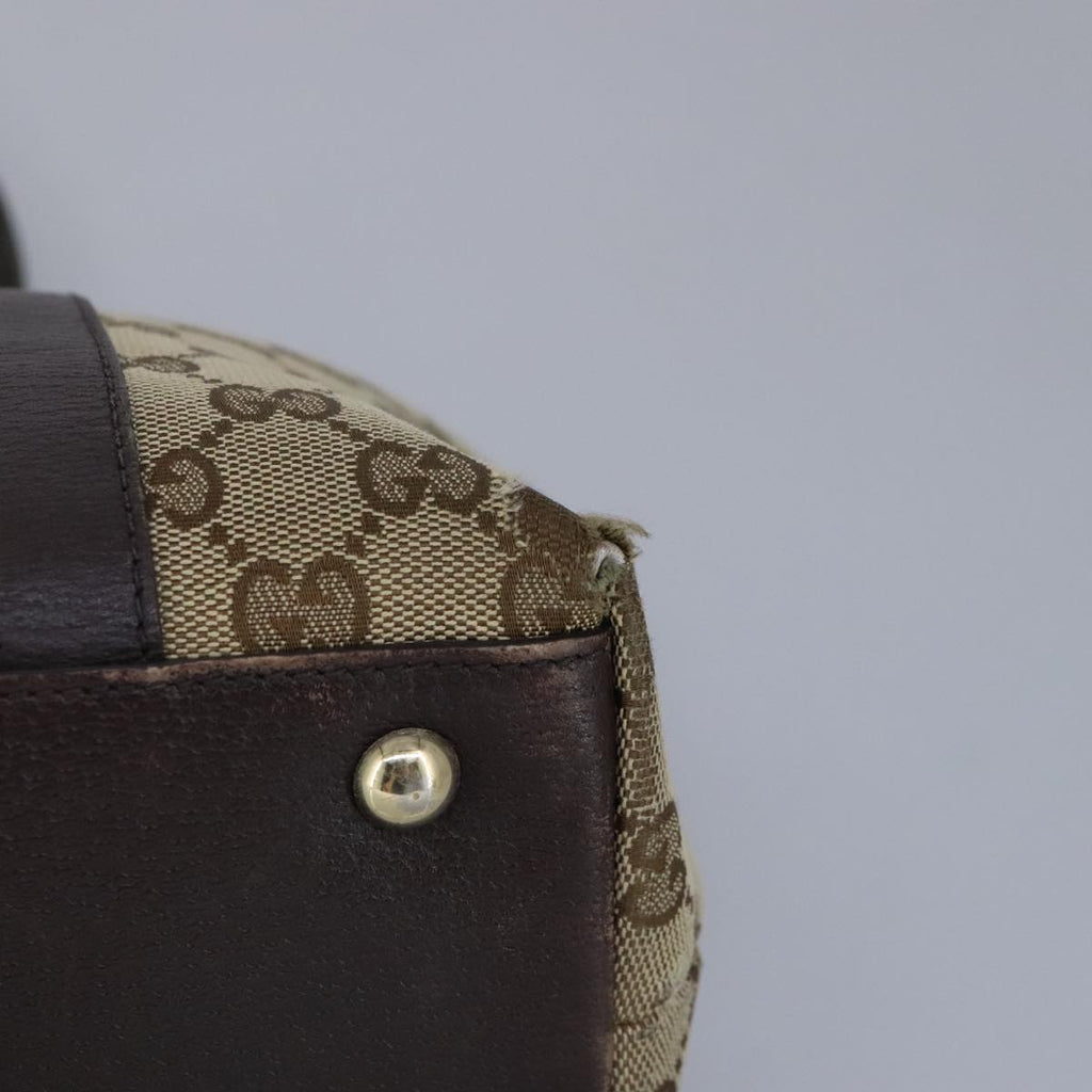 GUCCI GG Canvas Tote Bag Beige Gold 141470 100283