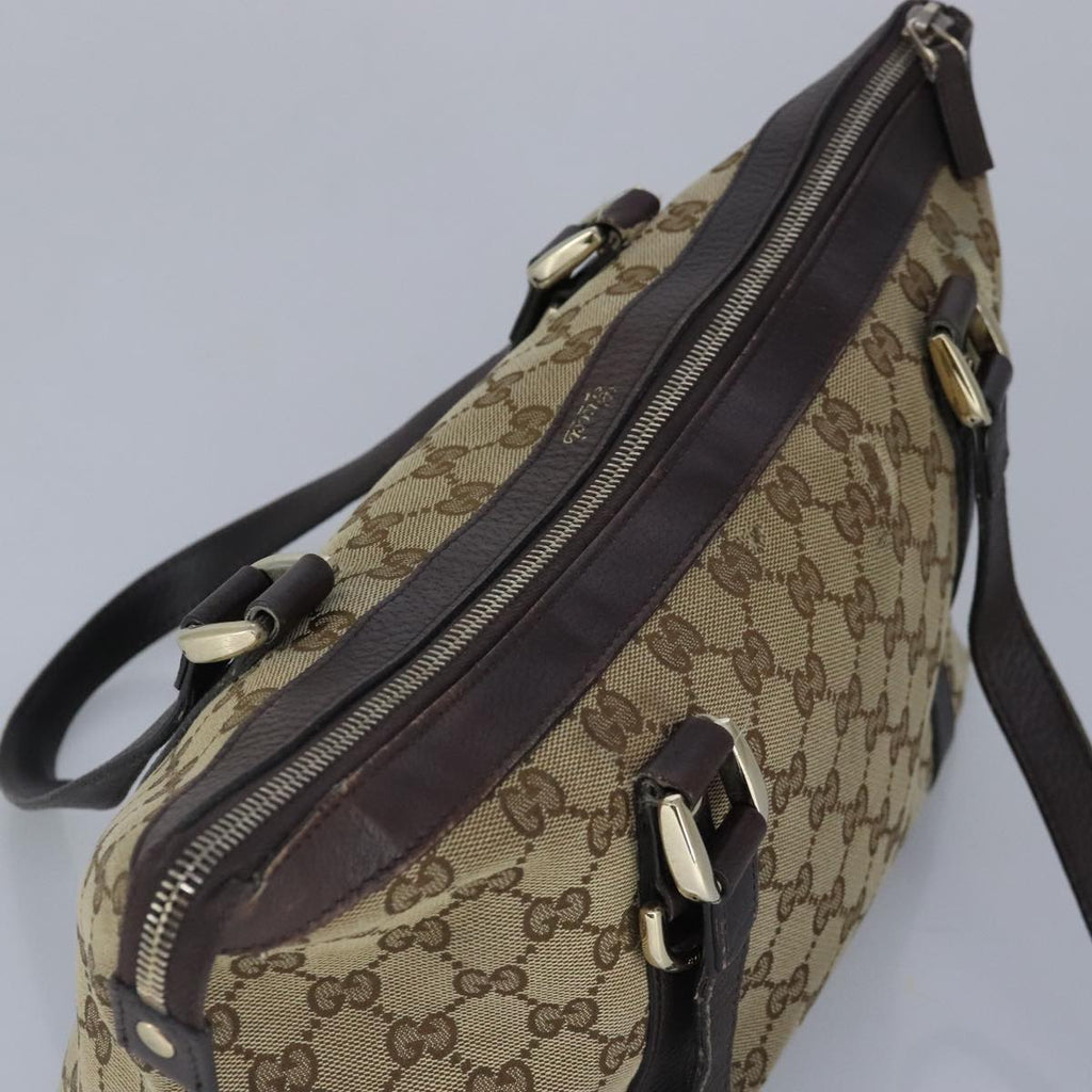 GUCCI GG Canvas Tote Bag Beige Gold 141470 100283
