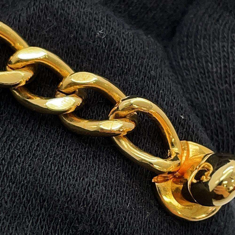CHANEL CC Logo Turnlock Choker Gold Metal