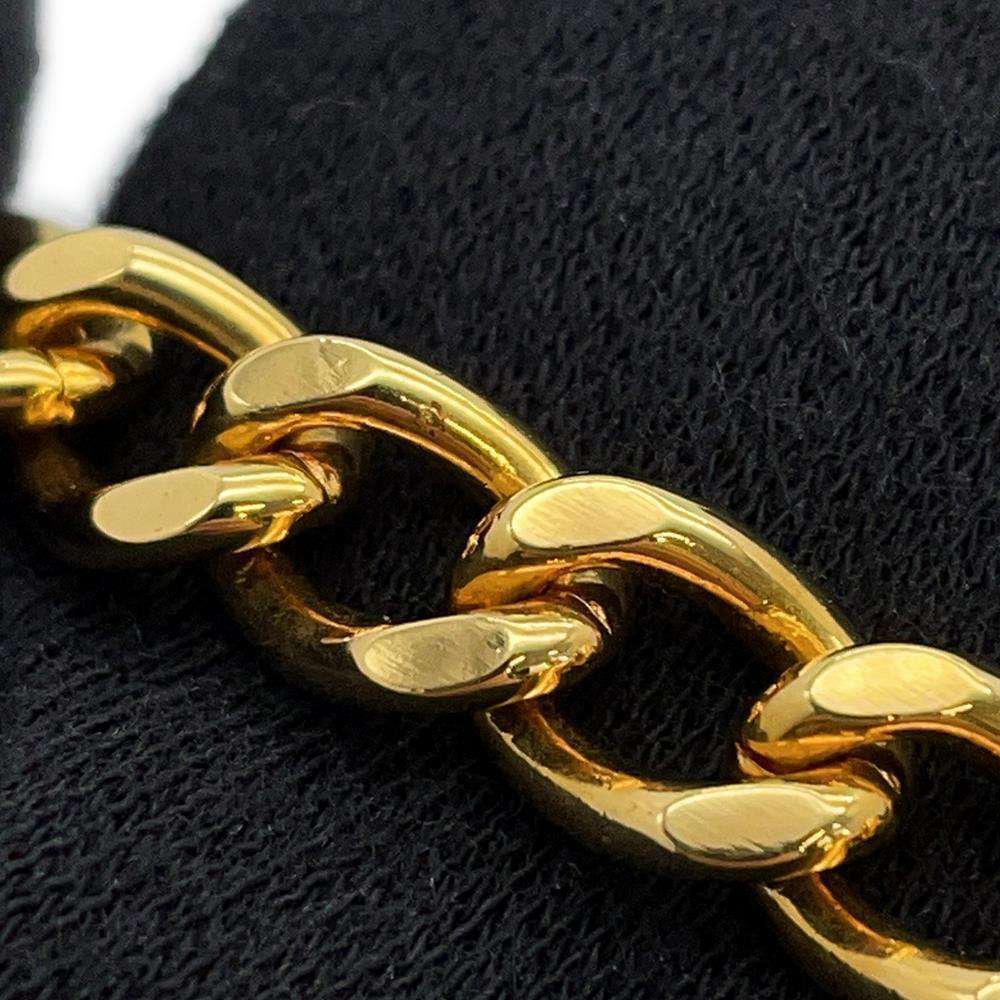 CHANEL CC Logo Turnlock Choker Gold Metal