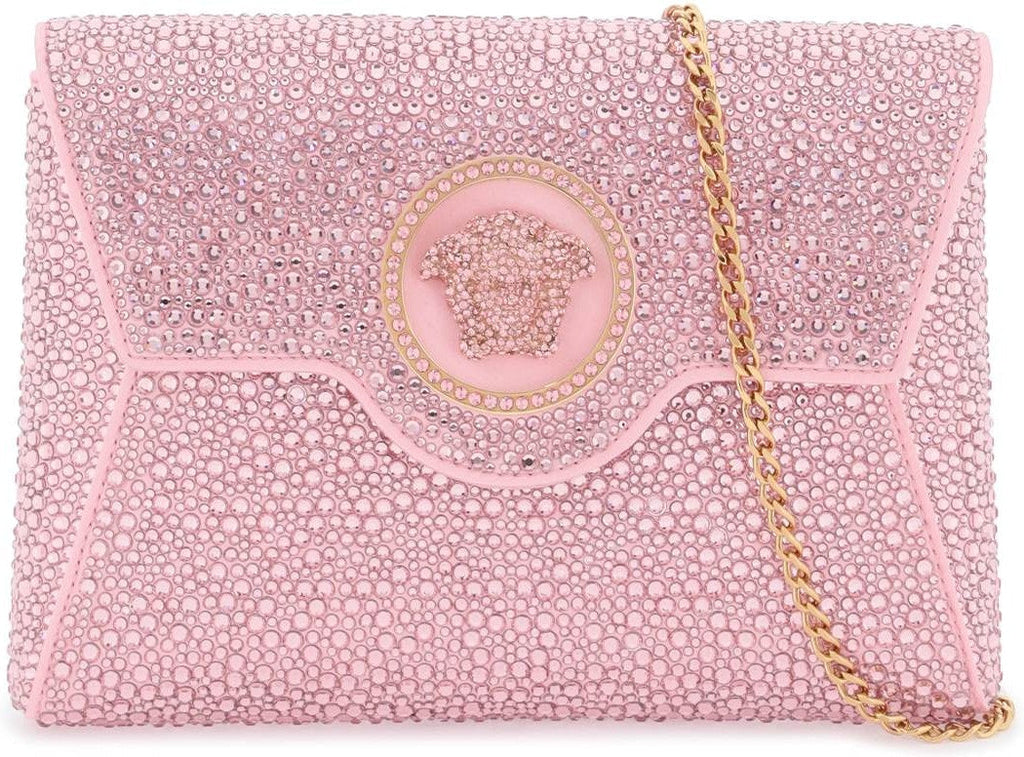 LA MEDUSA ENVELOPE CLUTCH WITH CRYSTALS