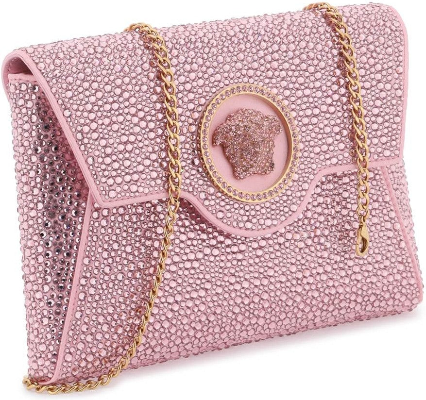 LA MEDUSA ENVELOPE CLUTCH WITH CRYSTALS
