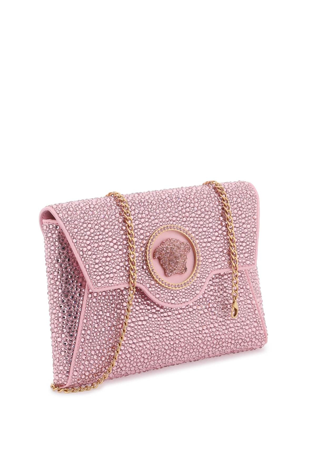 Versace La Medusa Envelope Clutch With Crystals Women