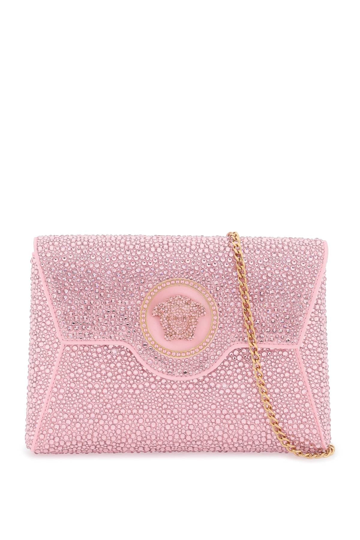 Versace La Medusa Envelope Clutch With Crystals Women