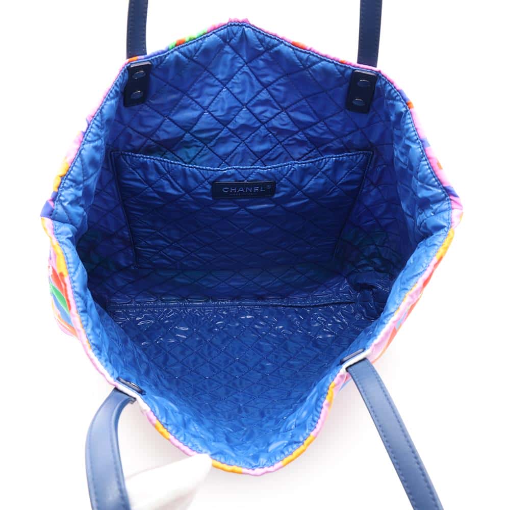 CHANEL MosaiqueCC Logo 23 Series Tote Bag Multicolor Nylon Leather