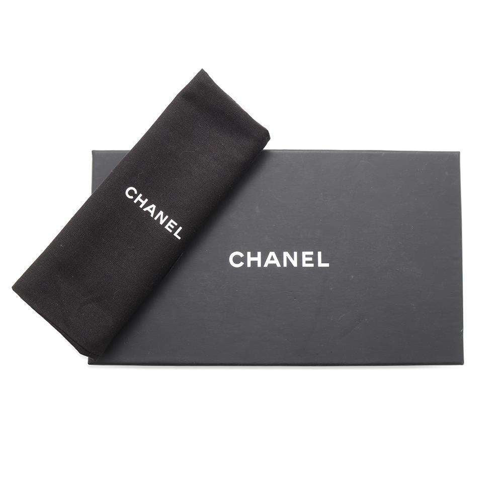 CHANEL Matelasse CC Logo Flat Pouch BlackAP3525 Caviar Leather