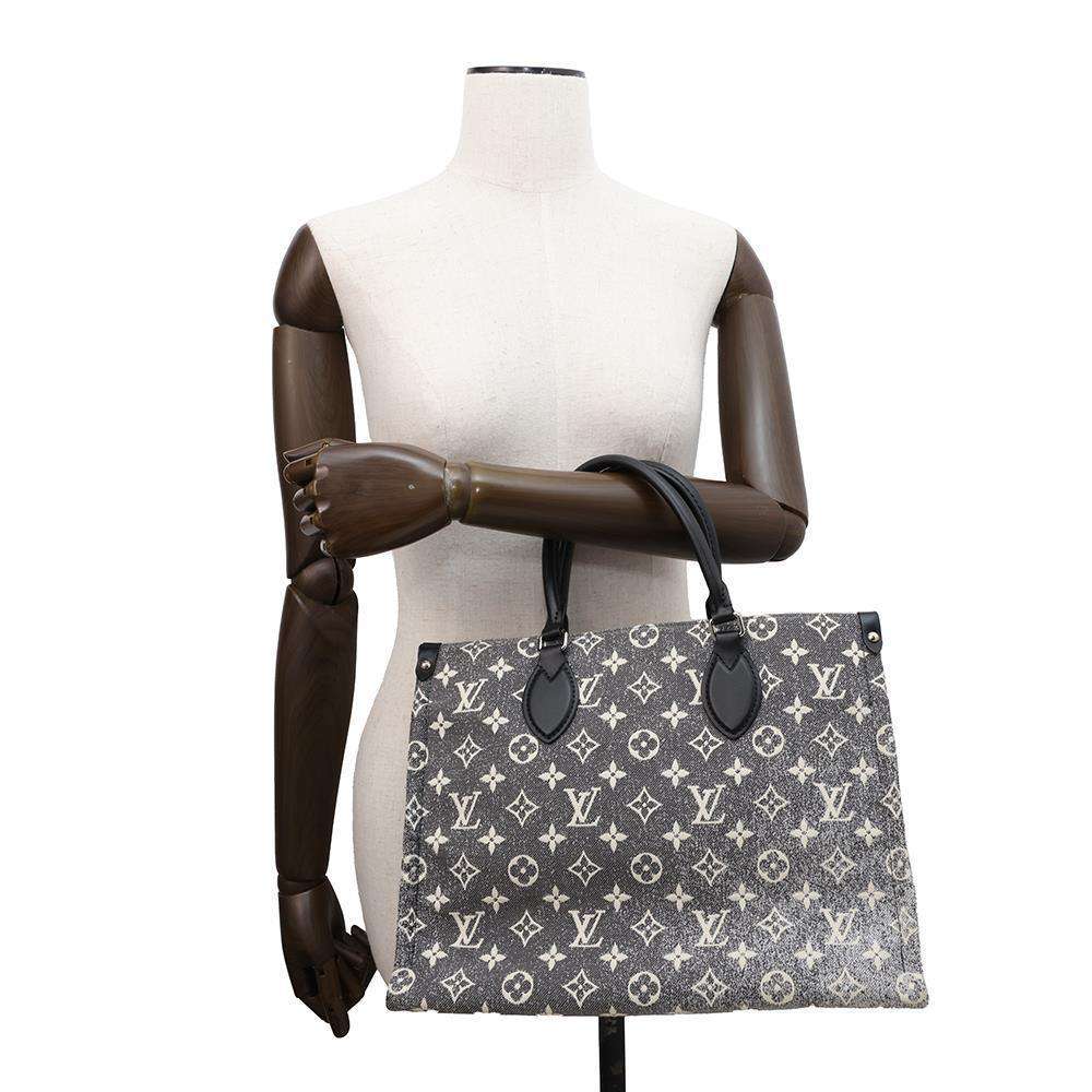 LOUIS VUITTON Onthego Noir/WhiteM46448 Monogram・Jacquard Denim Size MM