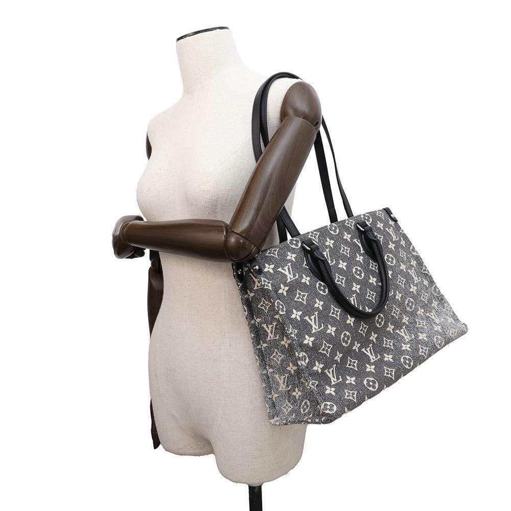LOUIS VUITTON Onthego Noir/WhiteM46448 Monogram・Jacquard Denim Size MM