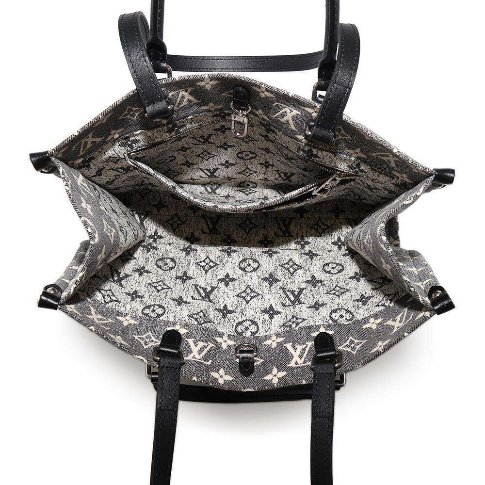 LOUIS VUITTON Onthego Noir/WhiteM46448 Monogram・Jacquard Denim Size MM