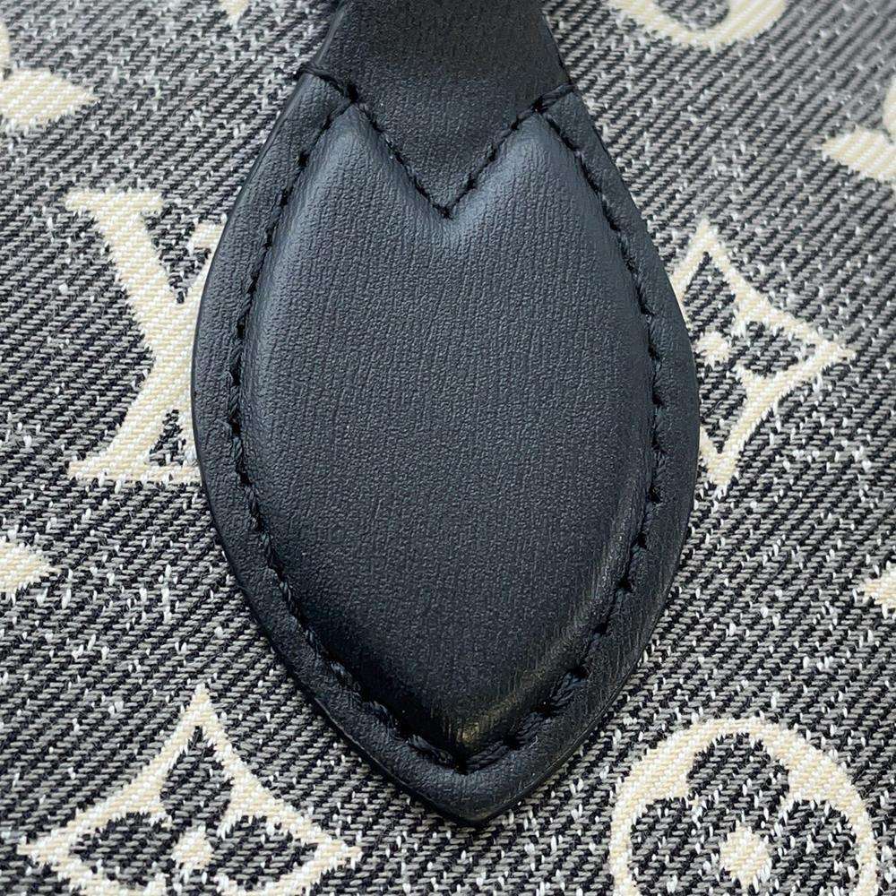 LOUIS VUITTON Onthego Noir/WhiteM46448 Monogram・Jacquard Denim Size MM