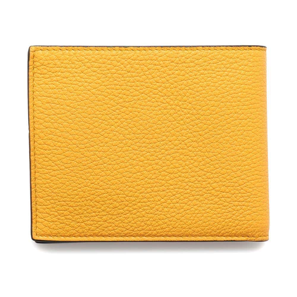 GUCCI Embossed Logo Bifold Wallet Yellow658681 Leather