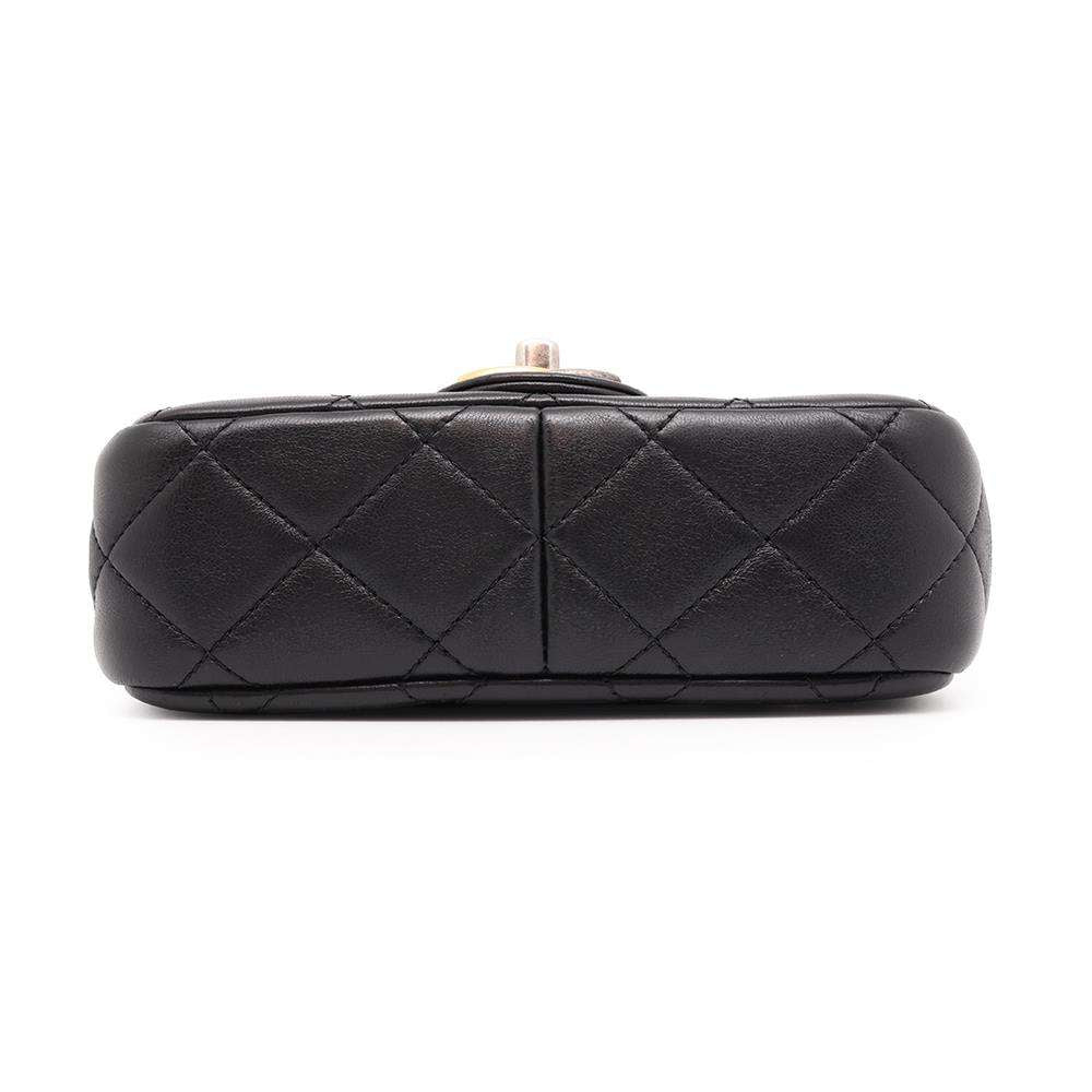 CHANEL Mini Matelasse Clip Coco GX ChainShoulder Bag BlackAS2978 Lambskin Size 18