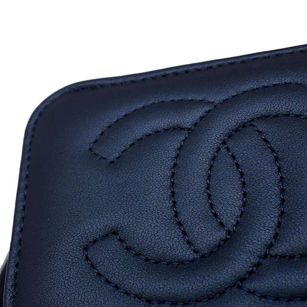 CHANEL Matelasse 2WAY ChainShoulder Vanity NavyAP2198 Lambskin