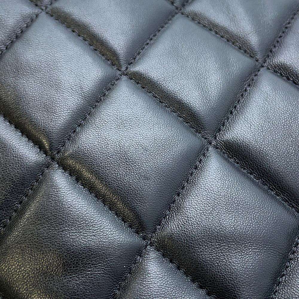 CHANEL Matelasse Side Chain Shoulder Bag BlackAS2666 Lambskin