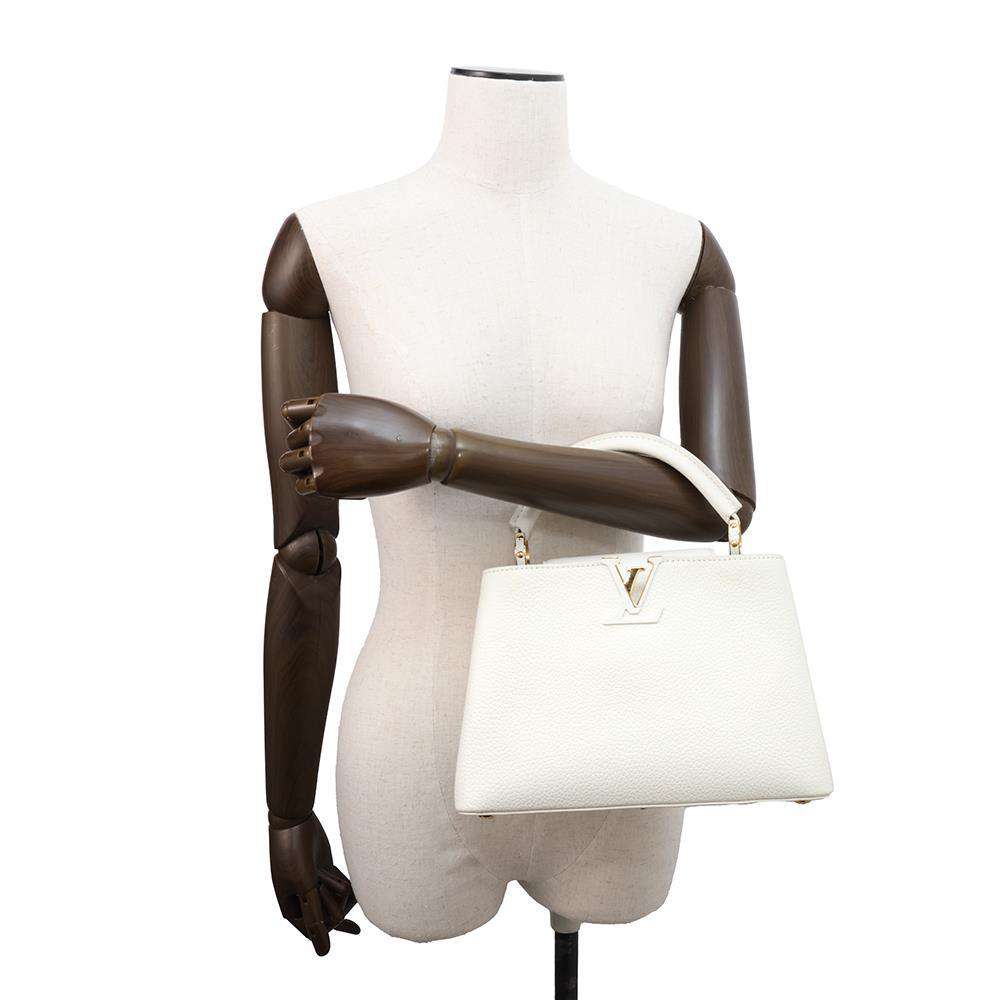LOUIS VUITTON Capucines Urs Fischer Limited to 300 pieces WhiteM53643 Taurillon Leather Size BB