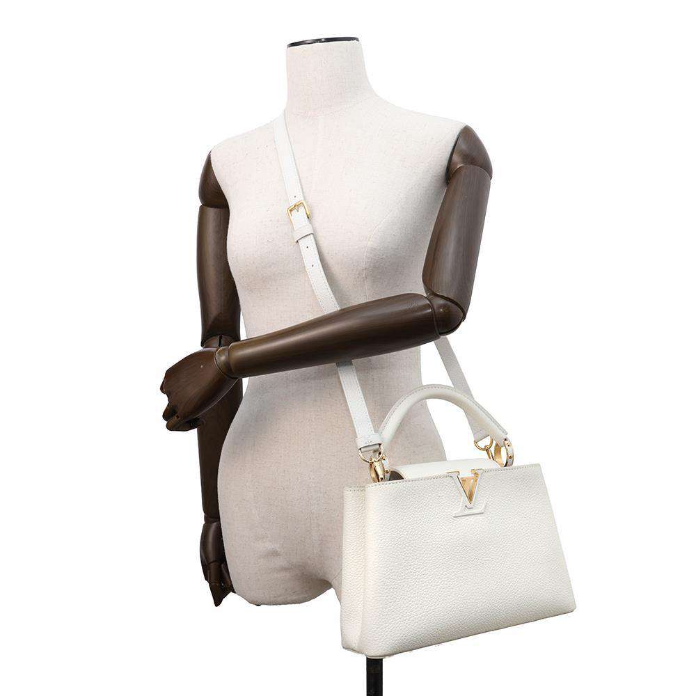 LOUIS VUITTON Capucines Urs Fischer Limited to 300 pieces WhiteM53643 Taurillon Leather Size BB