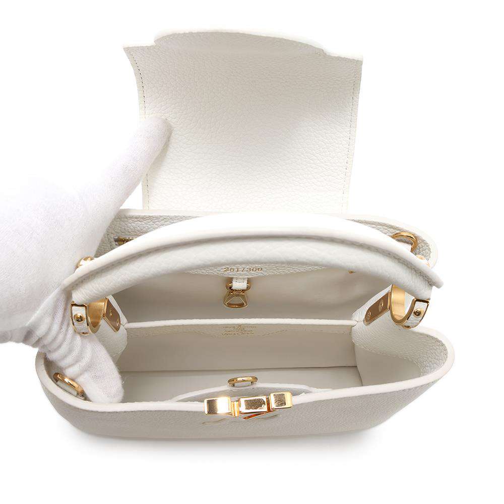 LOUIS VUITTON Capucines Urs Fischer Limited to 300 pieces WhiteM53643 Taurillon Leather Size BB