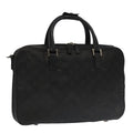 GUCCI GG Canvas Business Bag Black Silver 100341