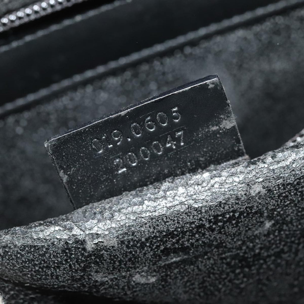 GUCCI GG Canvas Business Bag Black Silver 100341