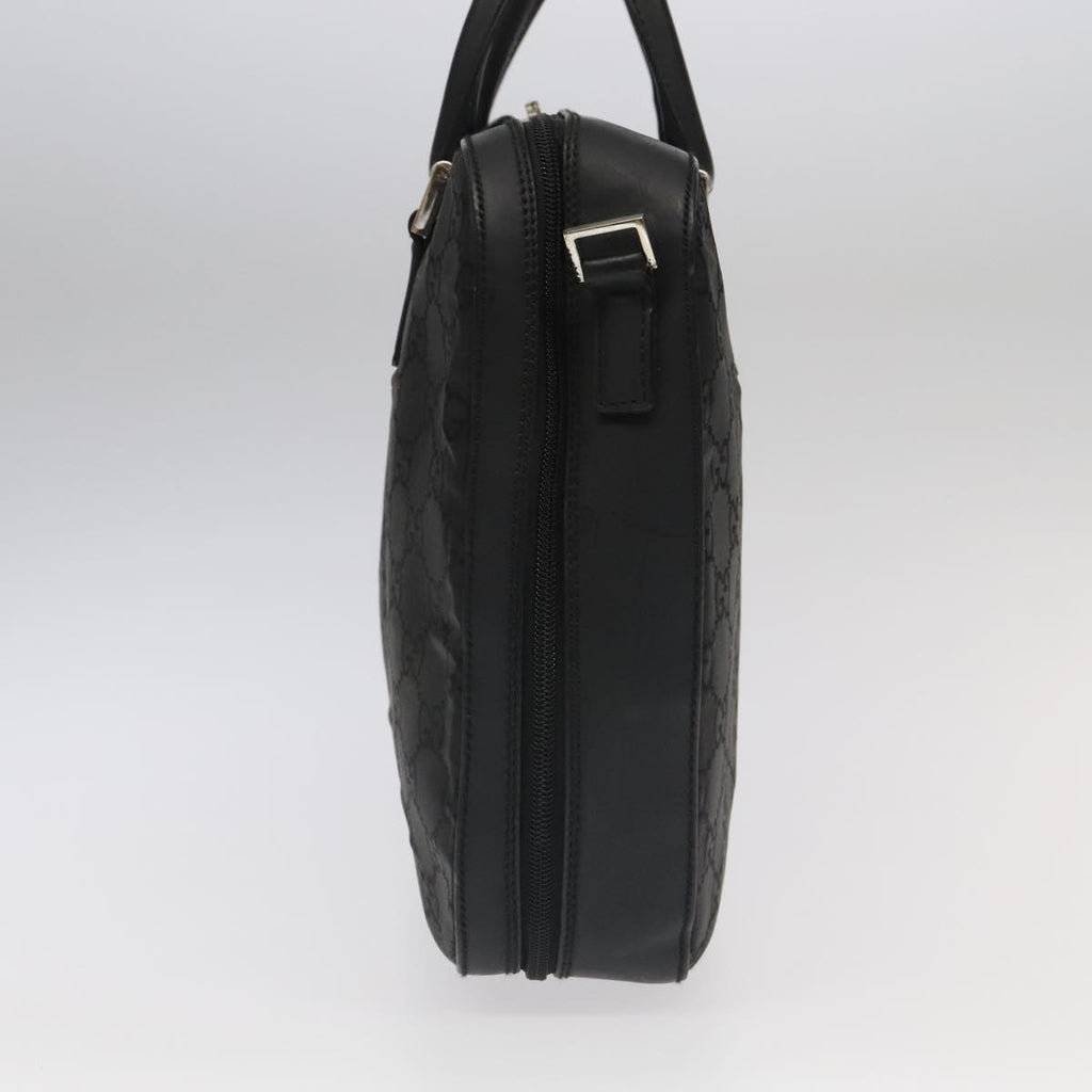 GUCCI GG Canvas Business Bag Black Silver 100341