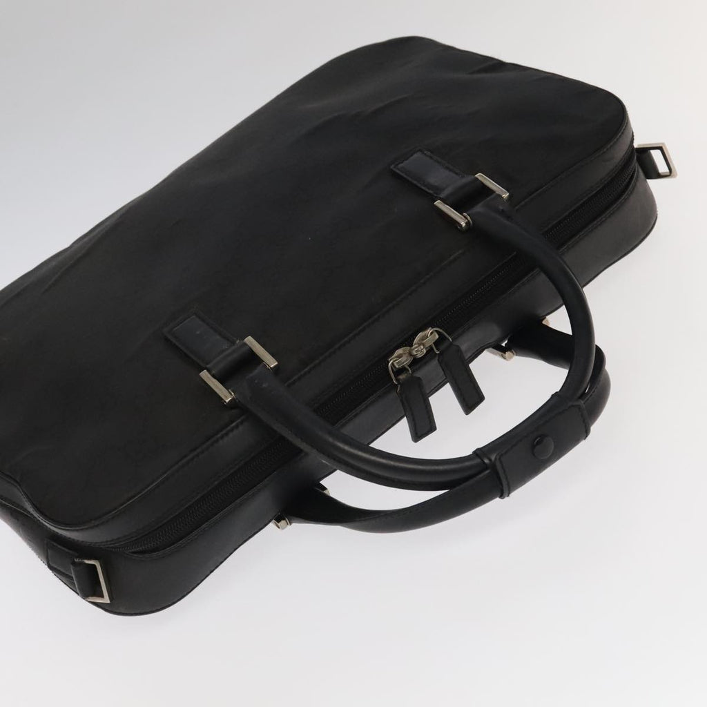 GUCCI GG Canvas Business Bag Black Silver 100341
