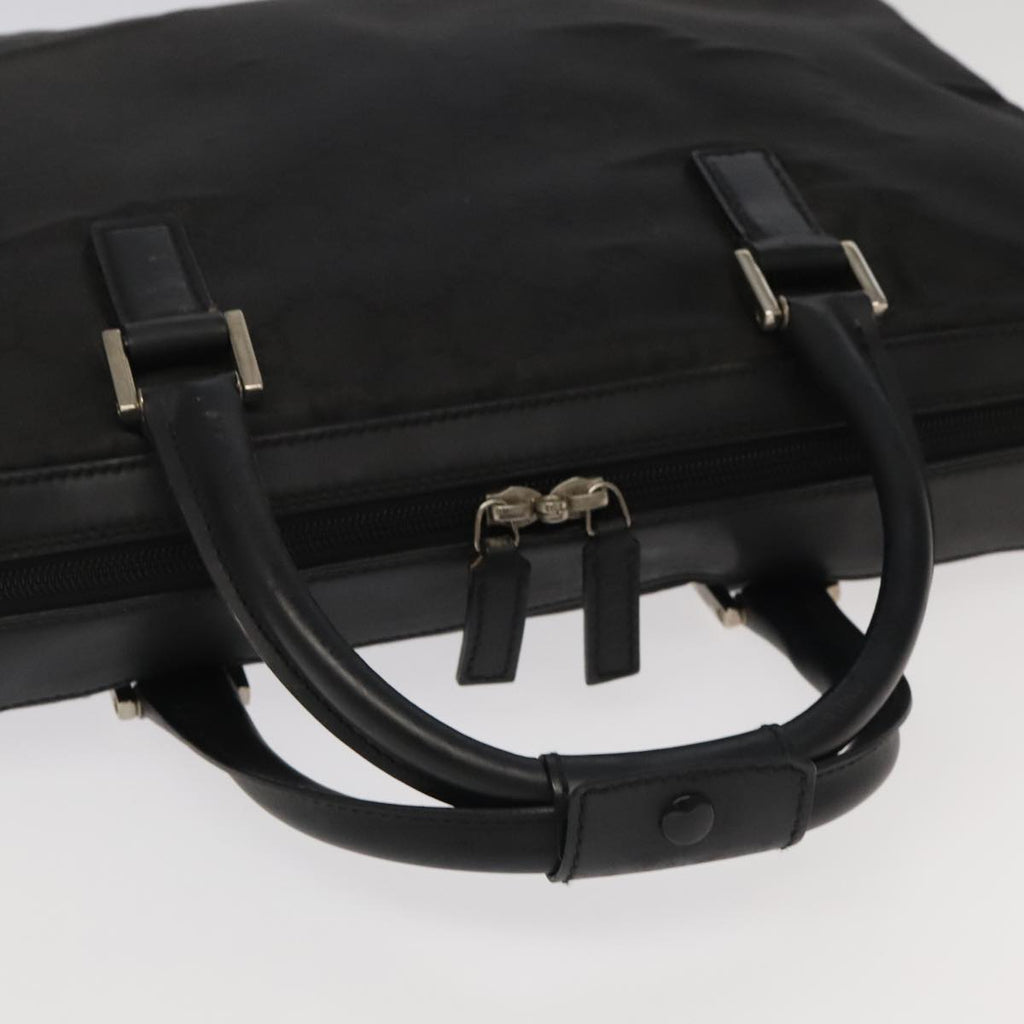 GUCCI GG Canvas Business Bag Black Silver 100341