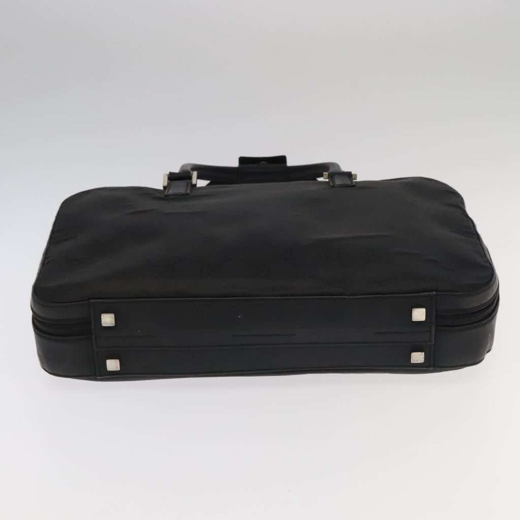GUCCI GG Canvas Business Bag Black Silver 100341