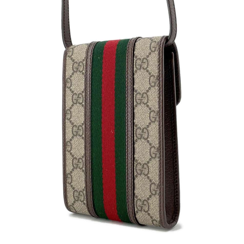 GUCCI Ophidia GG Supreme mini bag Brown625757 PVC Leather