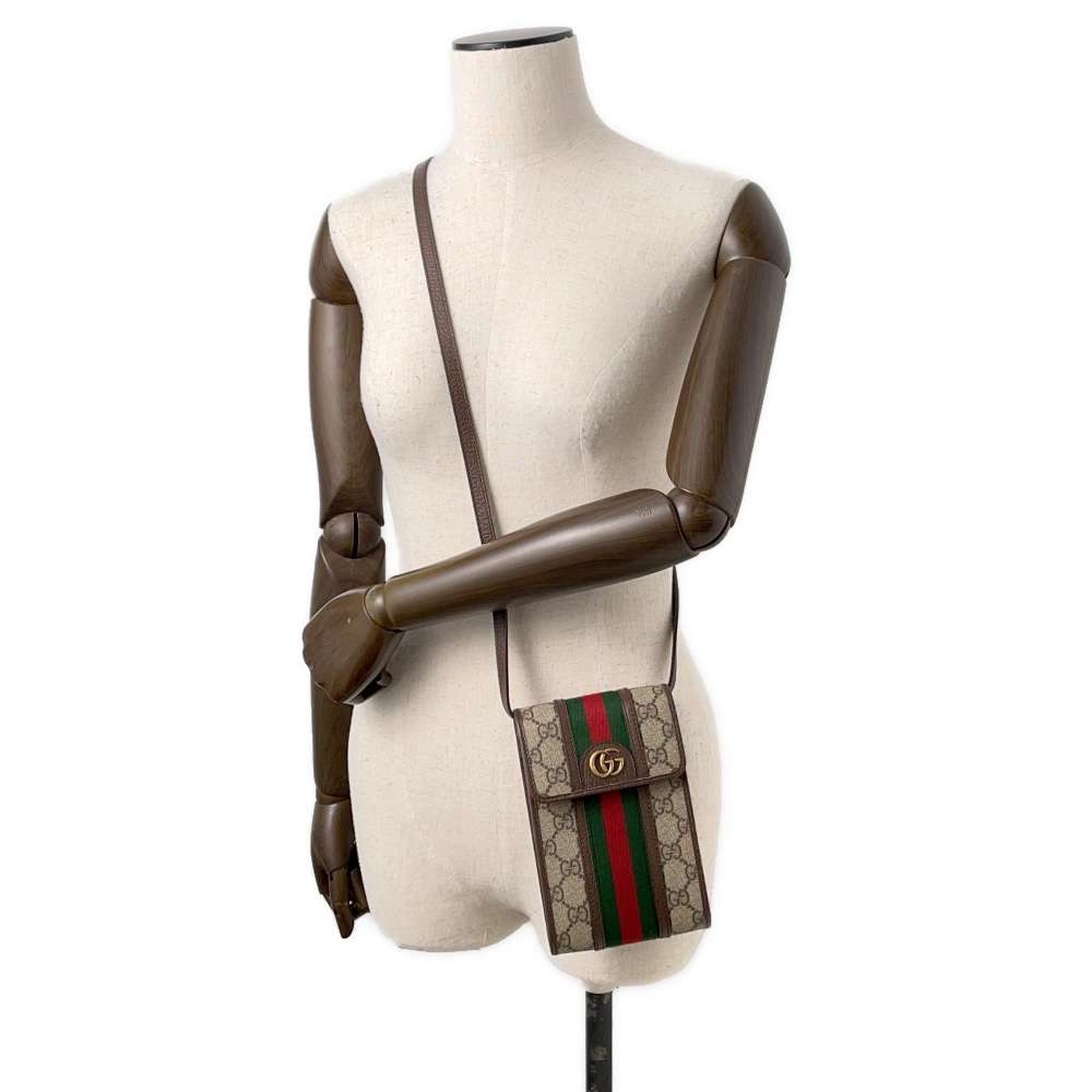 GUCCI Ophidia GG Supreme mini bag Brown625757 PVC Leather