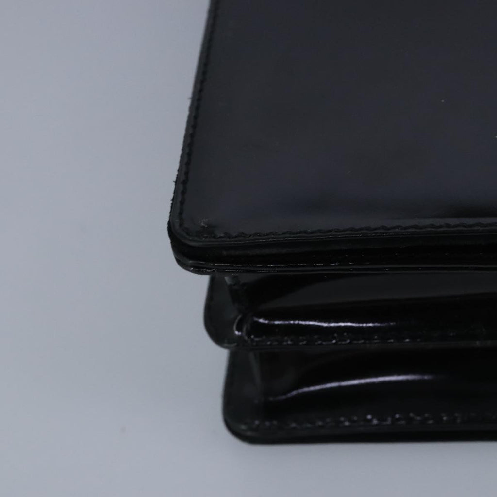 GUCCI Shoulder Bag Enamel Black Silver 001 2684 1737 100342
