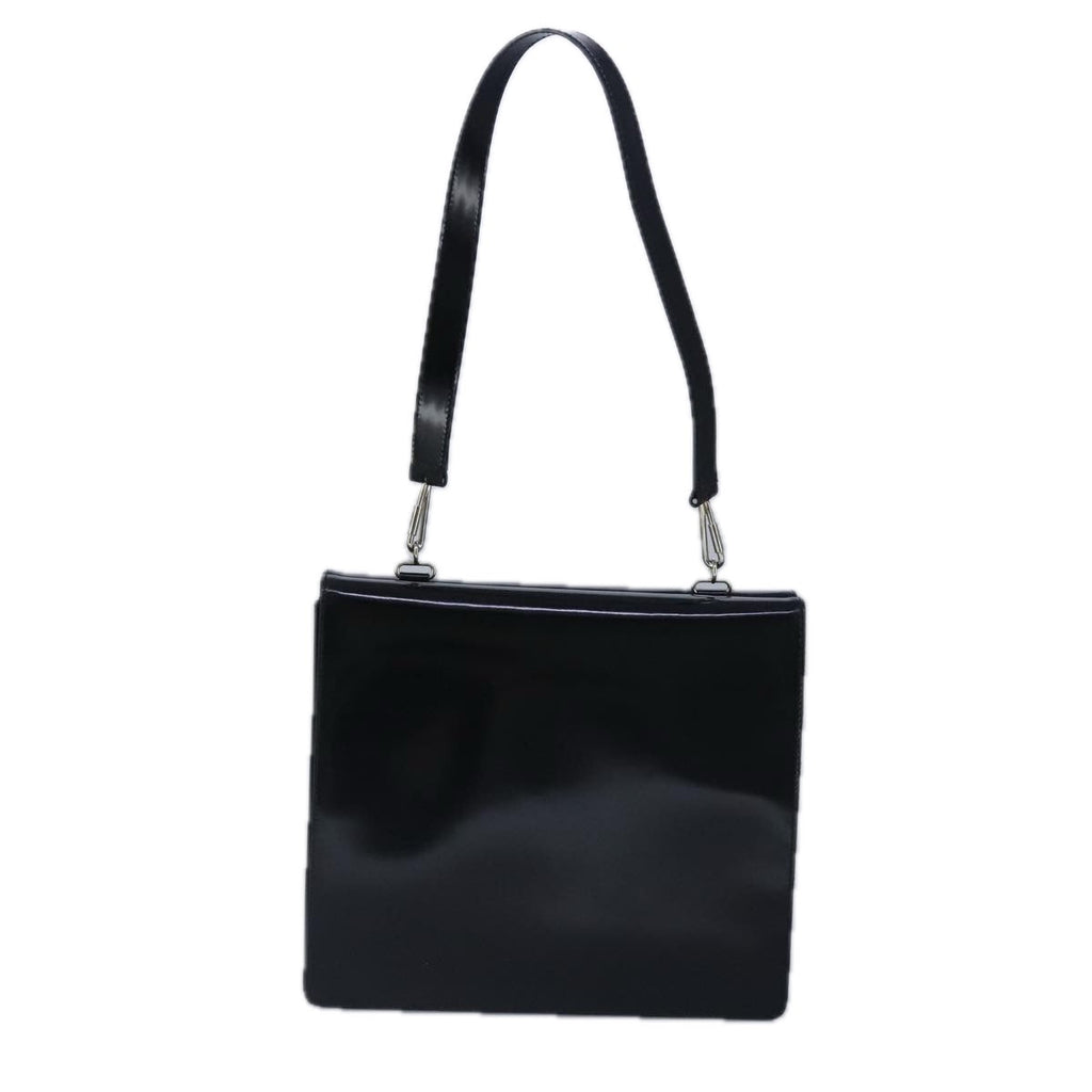 GUCCI Shoulder Bag Enamel Black Silver 001 2684 1737 100342