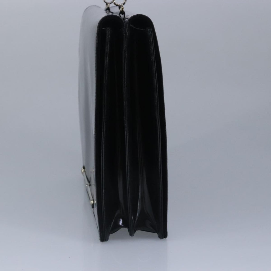 GUCCI Shoulder Bag Enamel Black Silver 001 2684 1737 100342