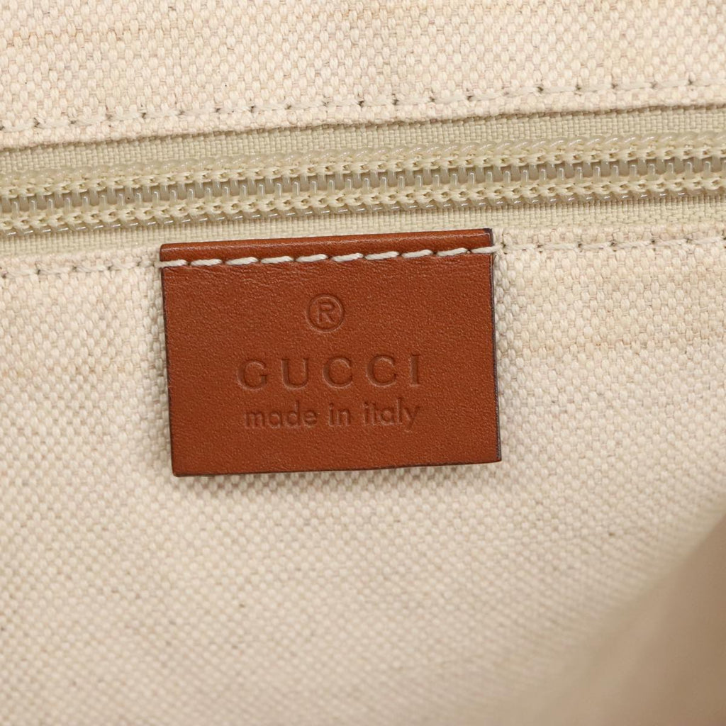 GUCCI GG Canvas Tote Bag Gold Pink 295252 100343